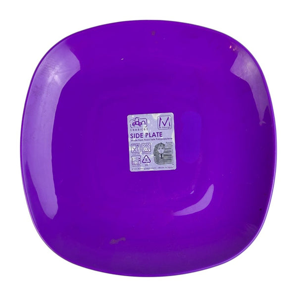M Design Durable Food-Safe Square Side Plate - Lightweight 21.5 cm Design for Selective Colors