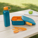 M Design Lunch Box And Water Bottle Set PP5 Plastic 2100ml & 800ml For School Work