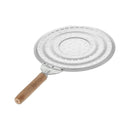 Metal Heat Diffuser Plate With Wooden Handle – Stove Simmer Ring For Even Heat Distribution