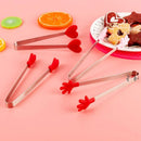 Mini Serving Tongs 12.5cm Stainless Steel With Silicone Tips Random Colors For Snacks
