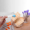 Mini Serving Tongs 12.5cm Stainless Steel With Silicone Tips Random Colors For Snacks