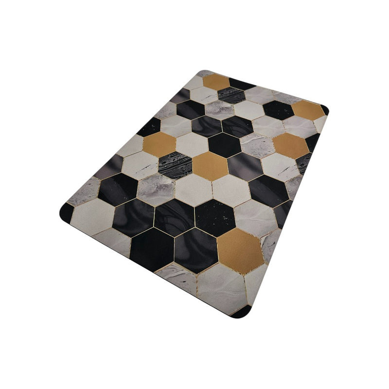 Modern Geometric Pattern Floor Mat – Stylish, Anti-Slip, Easy-Clean Design, Adds Elegance to Any Room