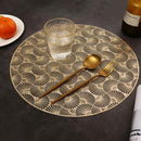 Reusable waterproof PVC tablemat with elegant round design | Cupindy