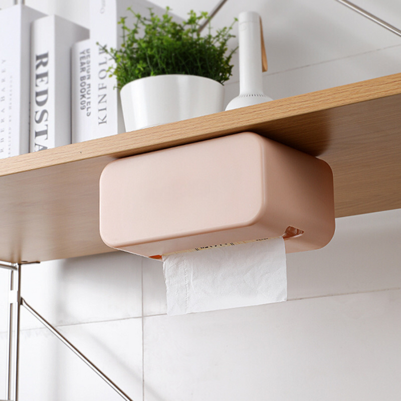 Wall-Mounted Kitchen Tissue Dispenser - Space-Saving, Under-Cabinet Paper Towel Holder, Available in Multiple Colors