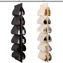 Multi Layer Hanging Shoe Organizer Large Polyester With 12 Pockets For Space Saving Storage