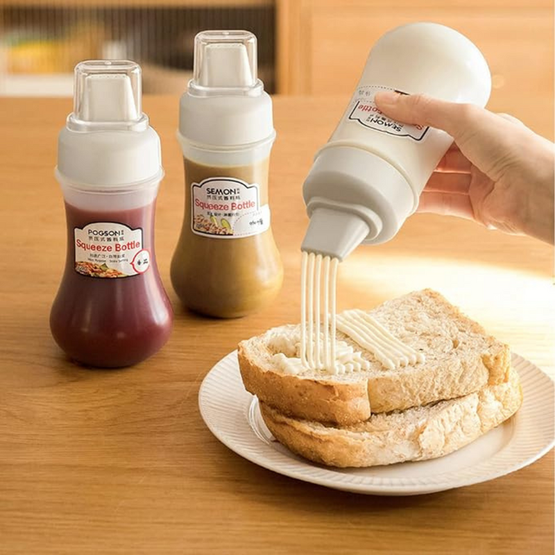 Refillable plastic condiment bottle with precision tips – Cupindy