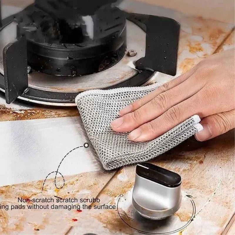 Eco-friendly stainless steel fiber cloths for tough cleaning tasks | Cupindy