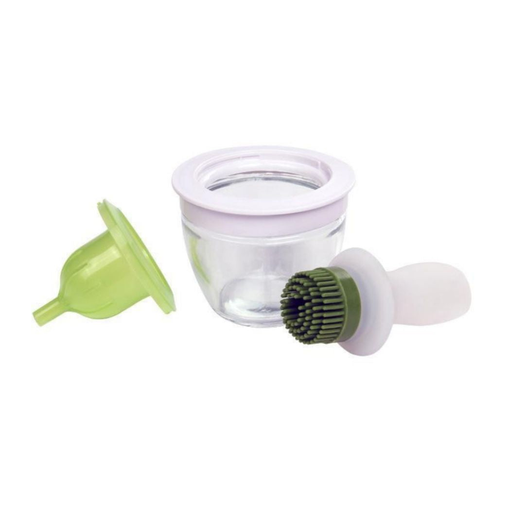 Easy fill oil dispenser with brush for baking, frying, and BBQ | Cupindy