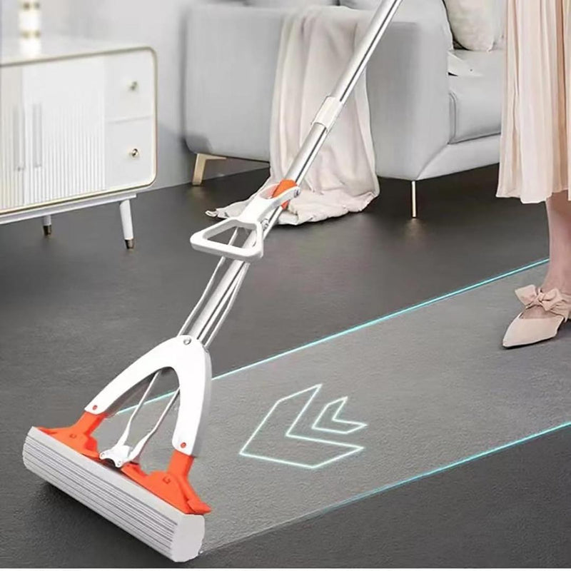 مممسحة أرضيات إسفنجية ذاتية العصر برأس عالي الامتصاص