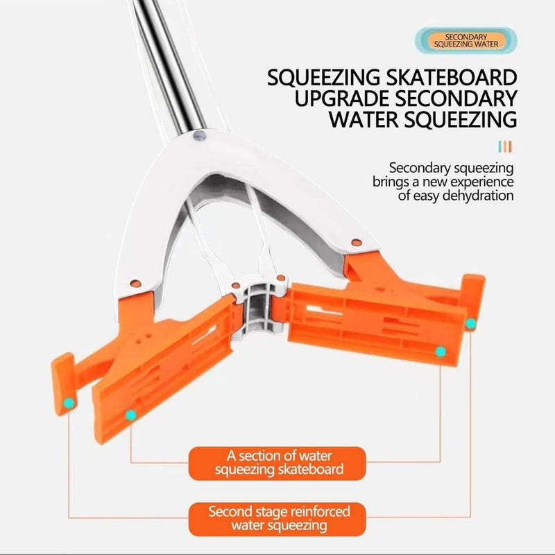 مممسحة أرضيات إسفنجية ذاتية العصر برأس عالي الامتصاص