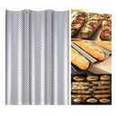 Perforated Baguette Baking Tray 38cm Carbon Steel Pan For Crispy French Bread Results