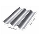 Perforated Baguette Baking Tray 38cm Carbon Steel Pan For Crispy French Bread Results