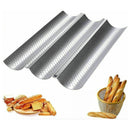 Perforated Baguette Baking Tray 38cm Carbon Steel Pan For Crispy French Bread Results