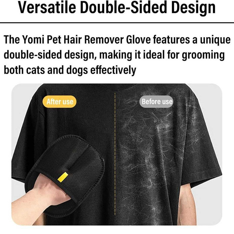 Pet Hair Remover Glove – Double-Sided Cotton & Polyester Design for Cats and Dogs