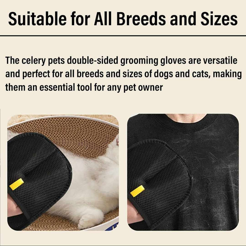 Pet Hair Remover Glove – Double-Sided Cotton & Polyester Design for Cats and Dogs