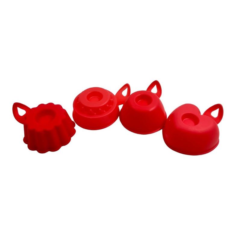 طقم قوالب أرز بلاستيك لتشكيل الأرز بطريقة مبتكرة (٤ قطع)