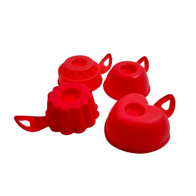 طقم قوالب أرز بلاستيك لتشكيل الأرز بطريقة مبتكرة (٤ قطع)