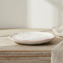 Porcelain Dessert Plate Medium 20cm With Scalloped Edge And Cute Floral Pattern