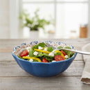 Porcelain Serving Bowl Medium 15cm With Geometric Pattern For Salads And Daily Dining