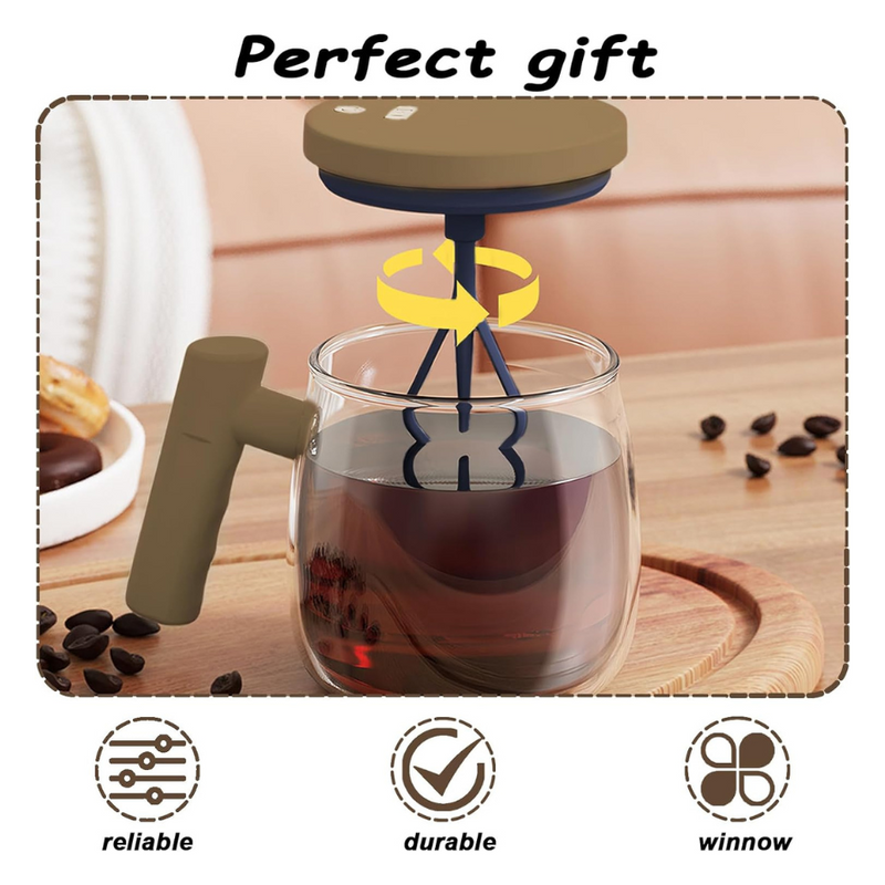 Portable Electric Mixing Mug For Coffee And Milk – USB Rechargeable Mug For Effortless Mixing Of Hot Beverages On The Go | Cupindy