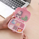 Portable Multi-Compartment Pill Box - Small Travel Organizer for Medicine & Jewelry