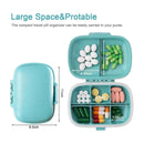 Portable Multi-Compartment Pill Box - Small Travel Organizer for Medicine & Jewelry
