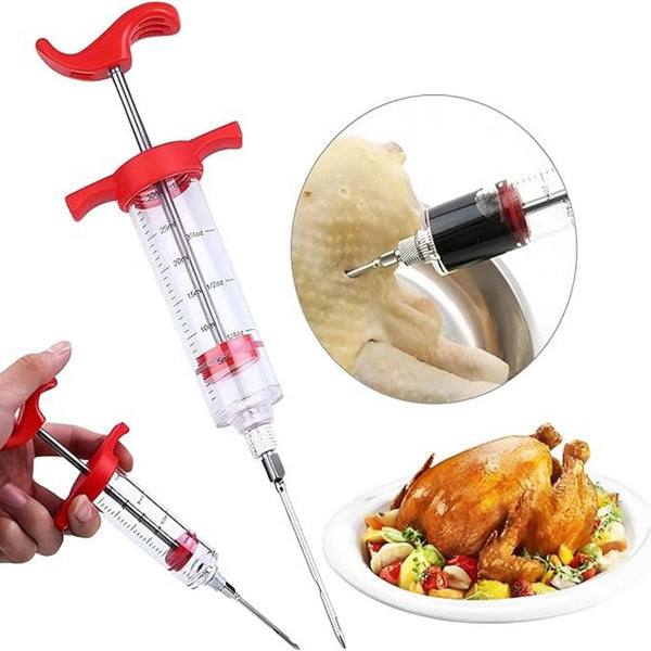 Premium Marinade Injector Syringe 30ml for Juicy Meat, BBQ, Poultry & Cooking Prep