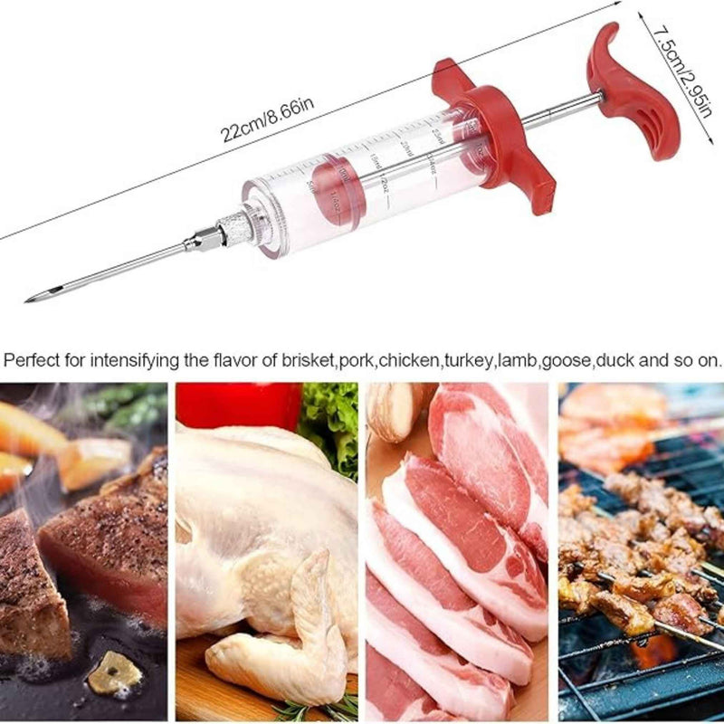 Premium Marinade Injector Syringe 30ml for Juicy Meat, BBQ, Poultry & Cooking Prep