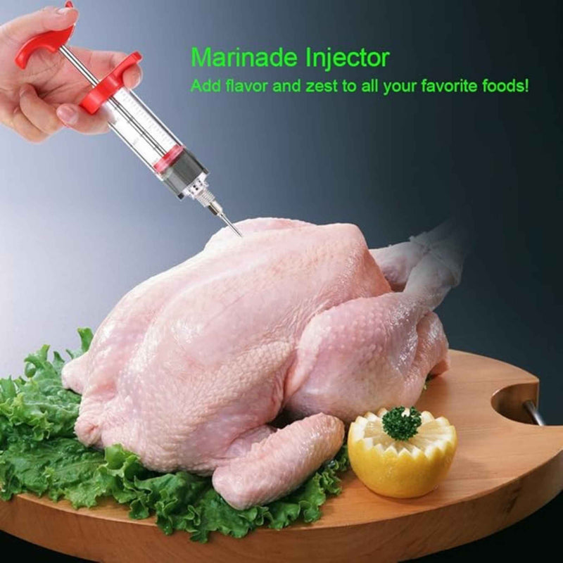 Premium Marinade Injector Syringe 30ml for Juicy Meat, BBQ, Poultry & Cooking Prep