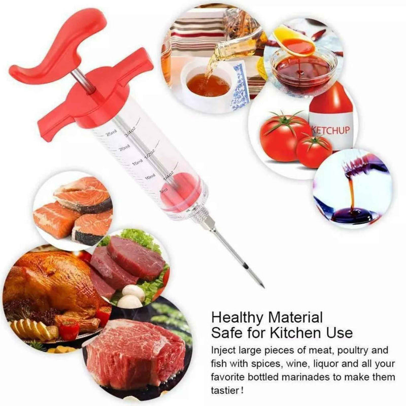 Premium Marinade Injector Syringe 30ml for Juicy Meat, BBQ, Poultry & Cooking Prep