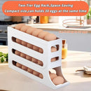 Rotating Egg Storage Box Yellow Plastic Organizer For Fresh Eggs & Space-Saving Fridge Order