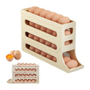 Rotating Egg Storage Box Yellow Plastic Organizer For Fresh Eggs & Space-Saving Fridge Order