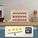 Rotating Egg Storage Box Yellow Plastic Organizer For Fresh Eggs & Space-Saving Fridge Order