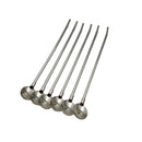 Colorful Stainless Steel Straw Spoon Set – 6-Piece Reusable Cocktail & Beverage Stirring Straws