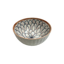 طقم ٤ بولات سيراميك أنيق باللونين الأزرق والأبيض للتقديم وتناول الطعام