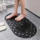 Silicone Anti Slip Bath Mat Large 63cm Shower Floor Mat With Drain Holes For Safe Bathroom Use