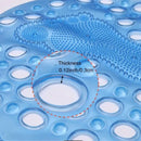 Silicone Anti Slip Bath Mat Large 63cm Shower Floor Mat With Drain Holes For Safe Bathroom Use