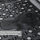 Silicone Anti Slip Bath Mat Large 63cm Shower Floor Mat With Drain Holes For Safe Bathroom Use