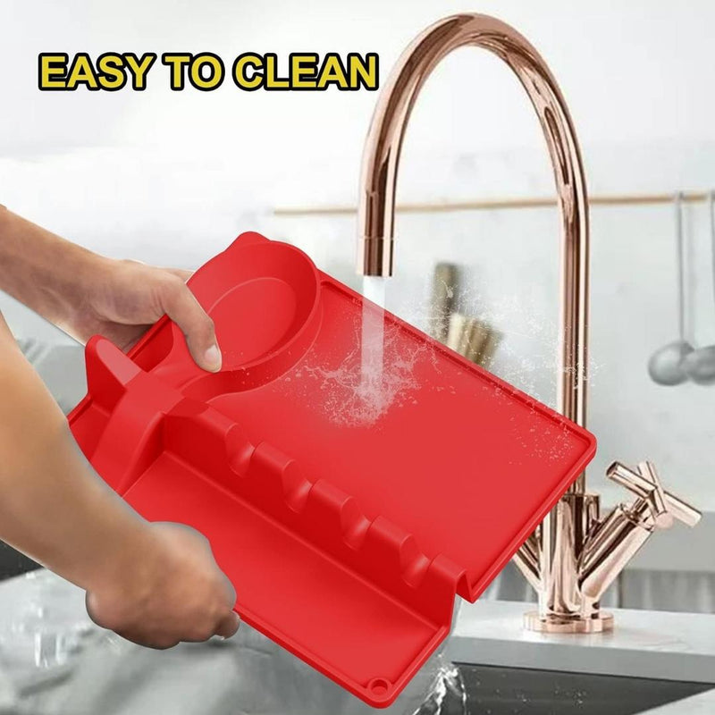 Silicone Spoon Rest – Heat-Resistant Kitchen Utensil Holder with Drip Pad