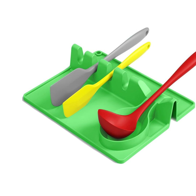 Silicone Spoon Rest – Heat-Resistant Kitchen Utensil Holder with Drip Pad