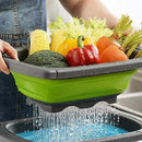 Foldable Silicone Food Drainer Basket For Washing Vegetables, Fruits And Daily Kitchen Prep