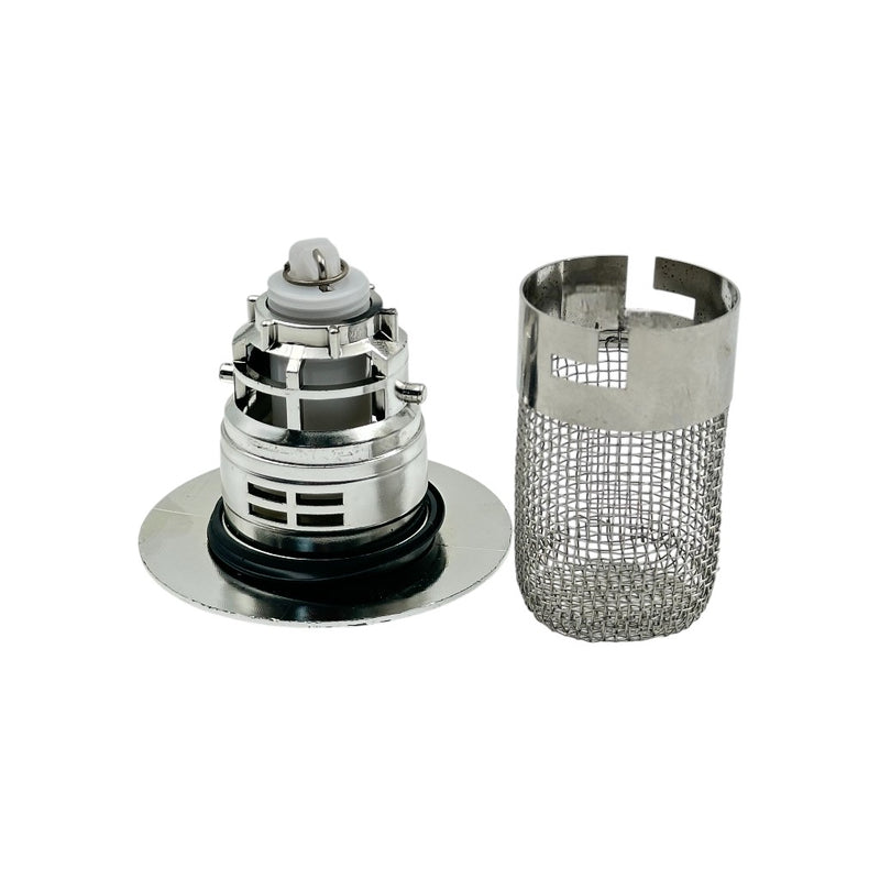 Sink Drain Stopper with Anti-Clog Mesh Filter, Plastic & Stainless Steel Basket for Kitchen