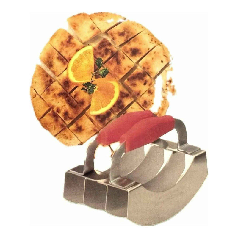 Bite-Sizer Stainless Steel Food Cutter 13.5×10cm for Pizza, Sandwiches & Quick Slicing