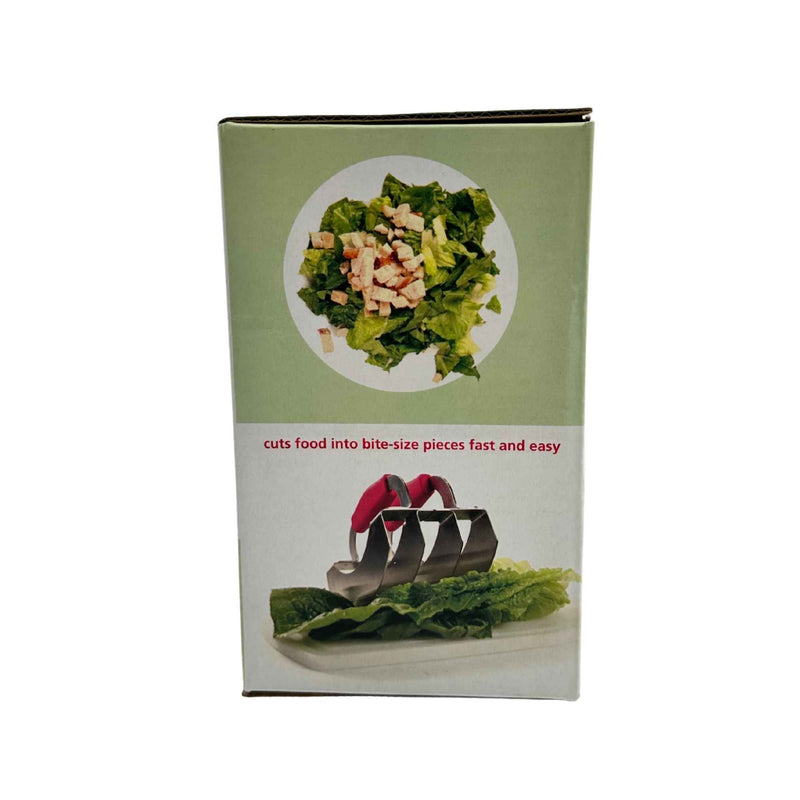 Bite-Sizer Stainless Steel Food Cutter 13.5×10cm for Pizza, Sandwiches & Quick Slicing