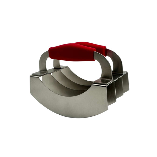 Bite-Sizer Stainless Steel Food Cutter 13.5×10cm for Pizza, Sandwiches & Quick Slicing