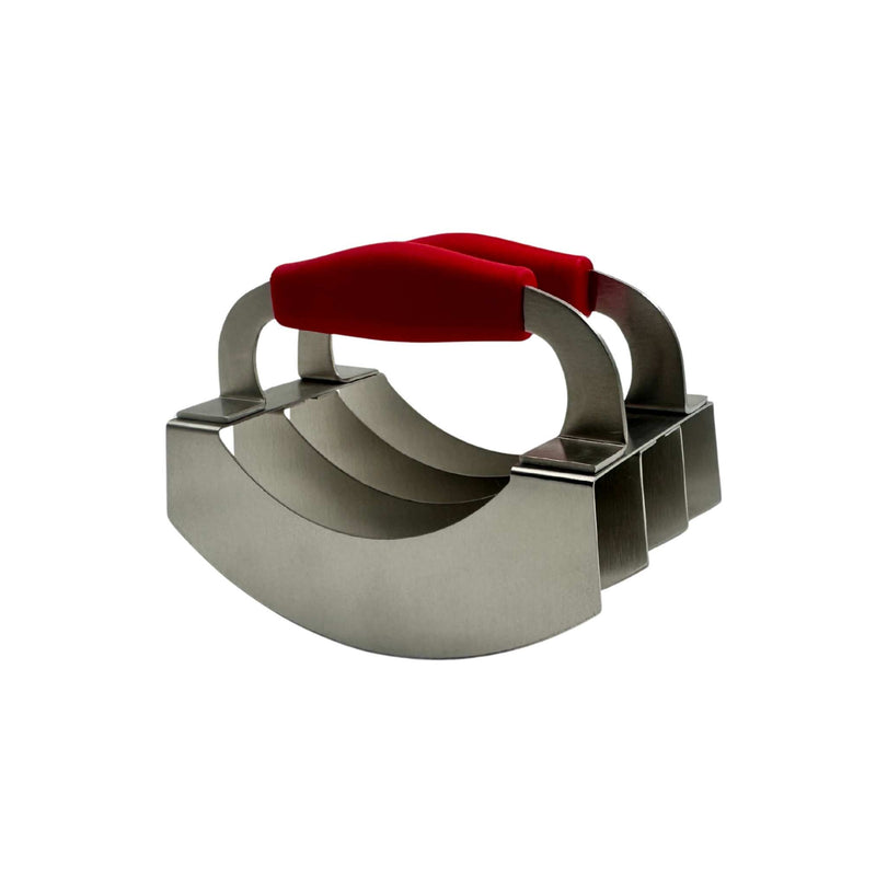 Bite-Sizer Stainless Steel Food Cutter 13.5×10cm for Pizza, Sandwiches & Quick Slicing