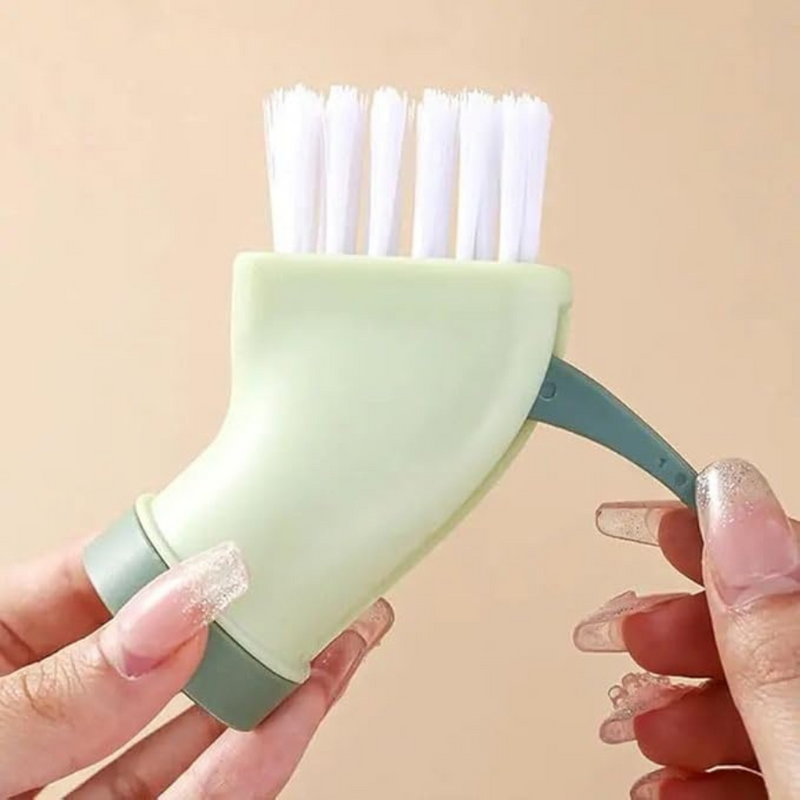 Bottle-Top Cleaning Brush With Soap Dispenser Attachment For Easy Scrubbing And Stain Removal