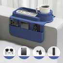 Sofa Armrest Organizer Tray Large Silicone With Cup Holder For Remotes, Phone & Anti-Spill Use