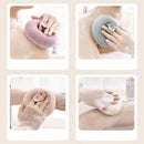 إسفنجة استحمام دائرية ناعمة بشكل دونات بمقبض إصبع – لتنظيف وتقشير الجسم بالكامل