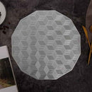 Luxury textured PVC round placemat for modern table décor | Cupindy